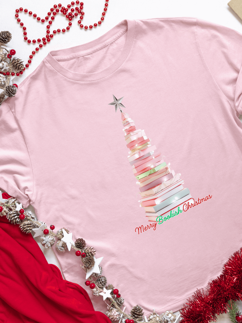 Merry Bookish Christmas Tee product image (1)