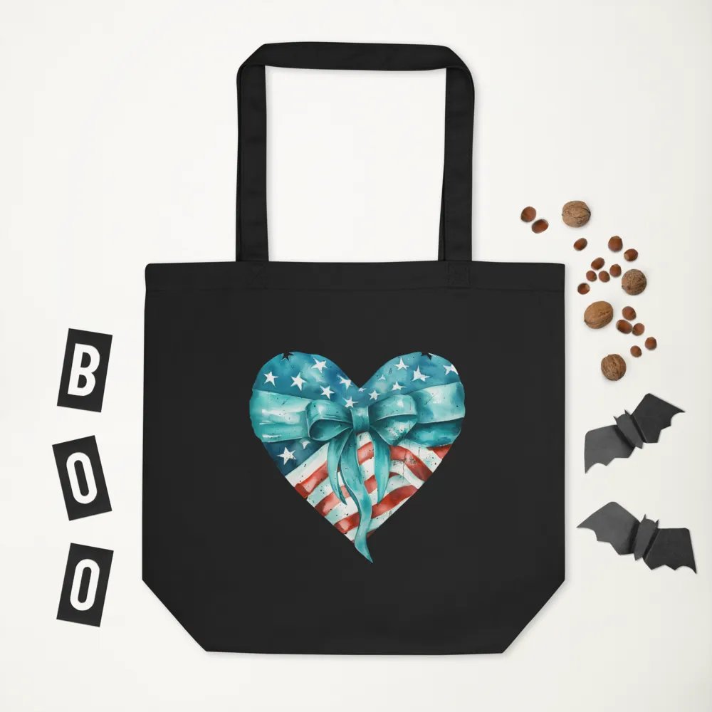 Patriotic Heart Flag Tote Bag product image (3)