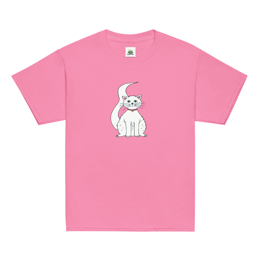 White Cat (art by Dina R.) akril painting picture - Youth Classic Tee product image (1)