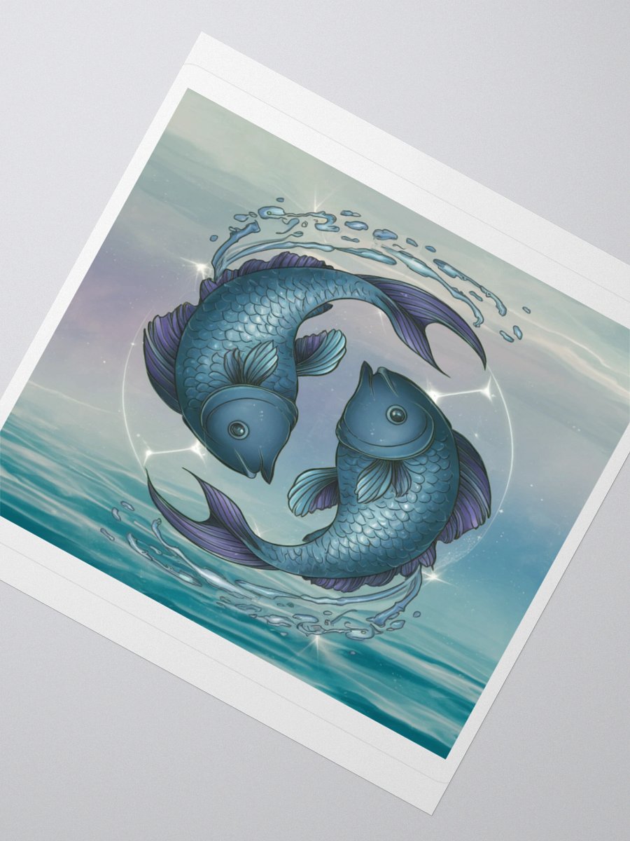 Exclusive Pisces Aquatic Sticker: Dual Fish in Water Swirl - Perfect for Cars, Laptops, and Astrology Fans! product image (6)