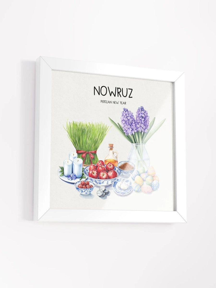 Nowruz Haft-Seen Celebration Poster, Nowruz Watercolor Art, Haft-sin Table, Persian New Year, Persian Art product image (43)