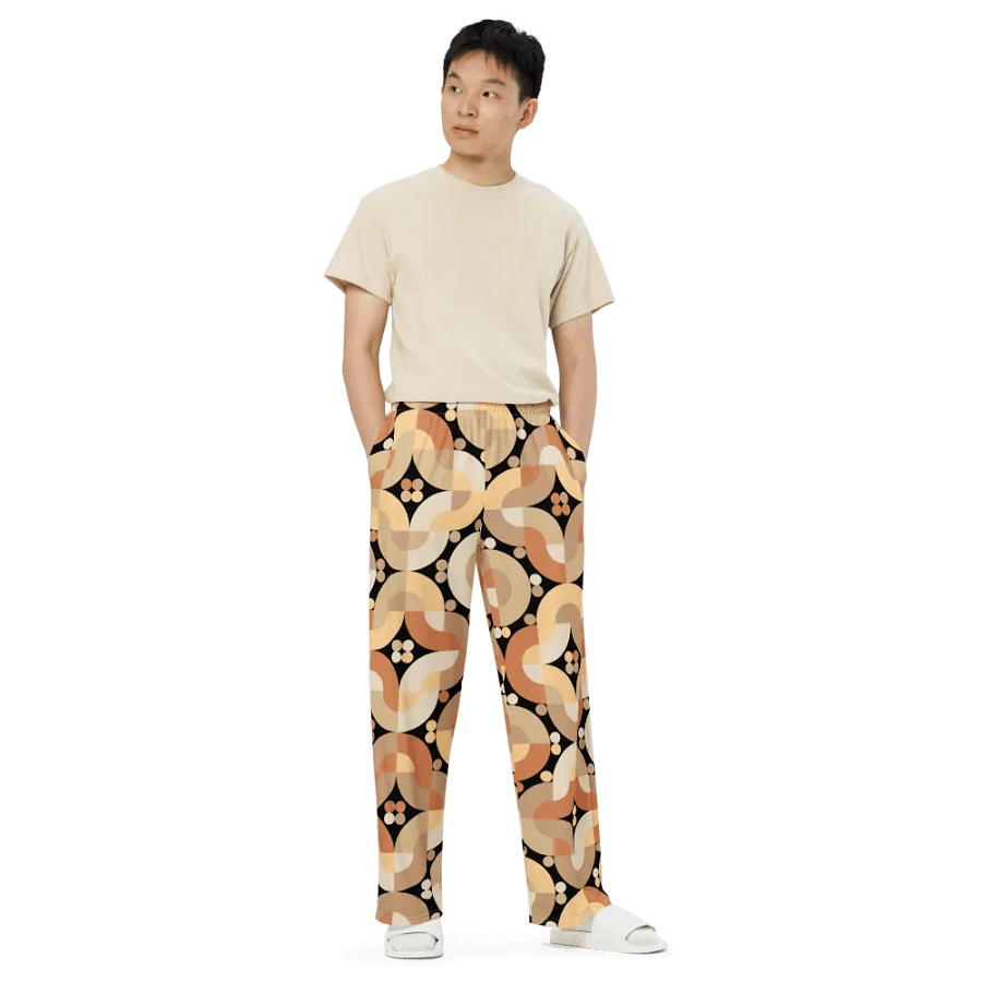 BUIII Retro Harmony: Warm Ember Wide-Leg Pants product image (6)