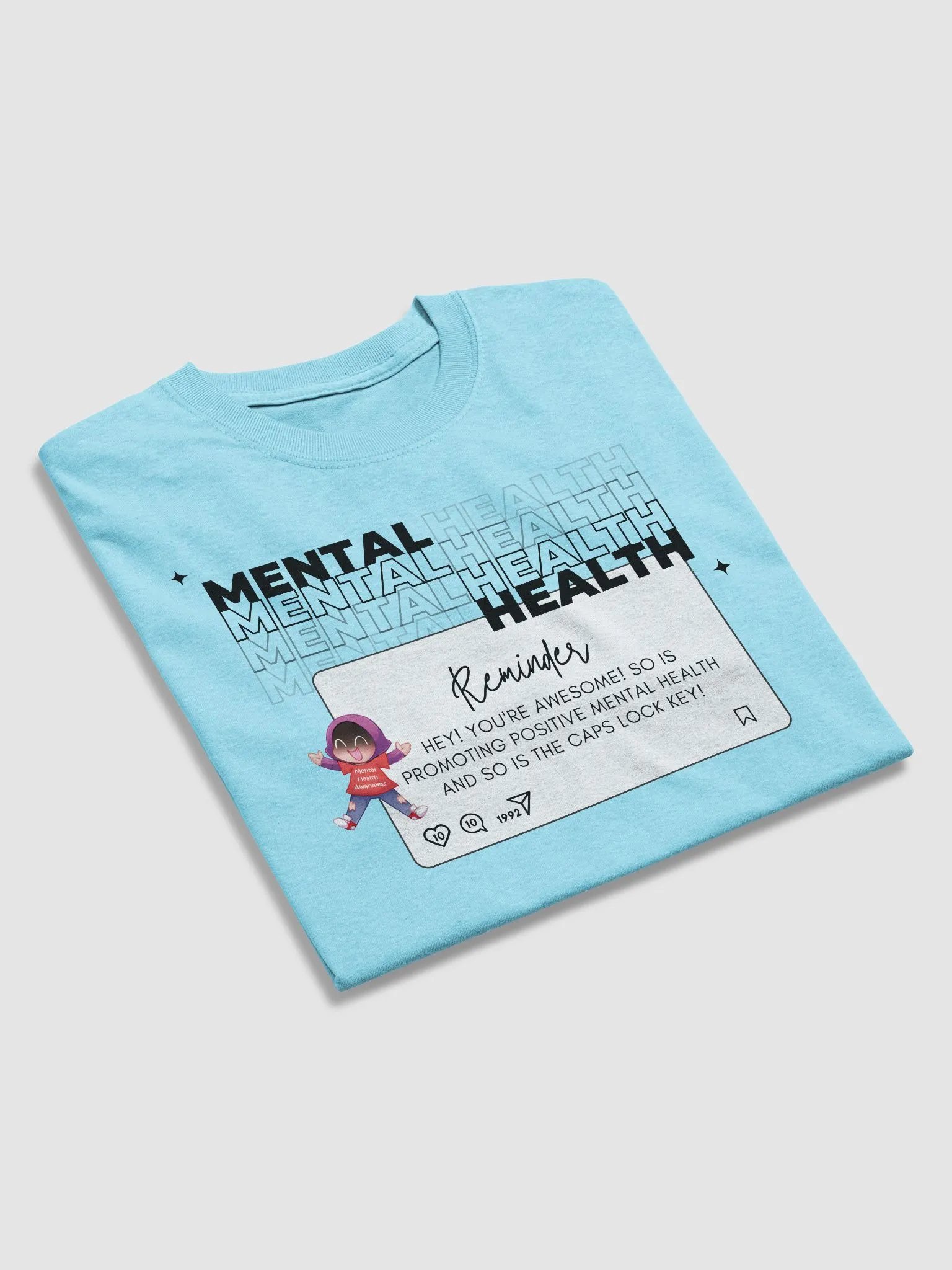 Mental Health Awareness Heavyweight Shirt - Light/Bright product image (3)