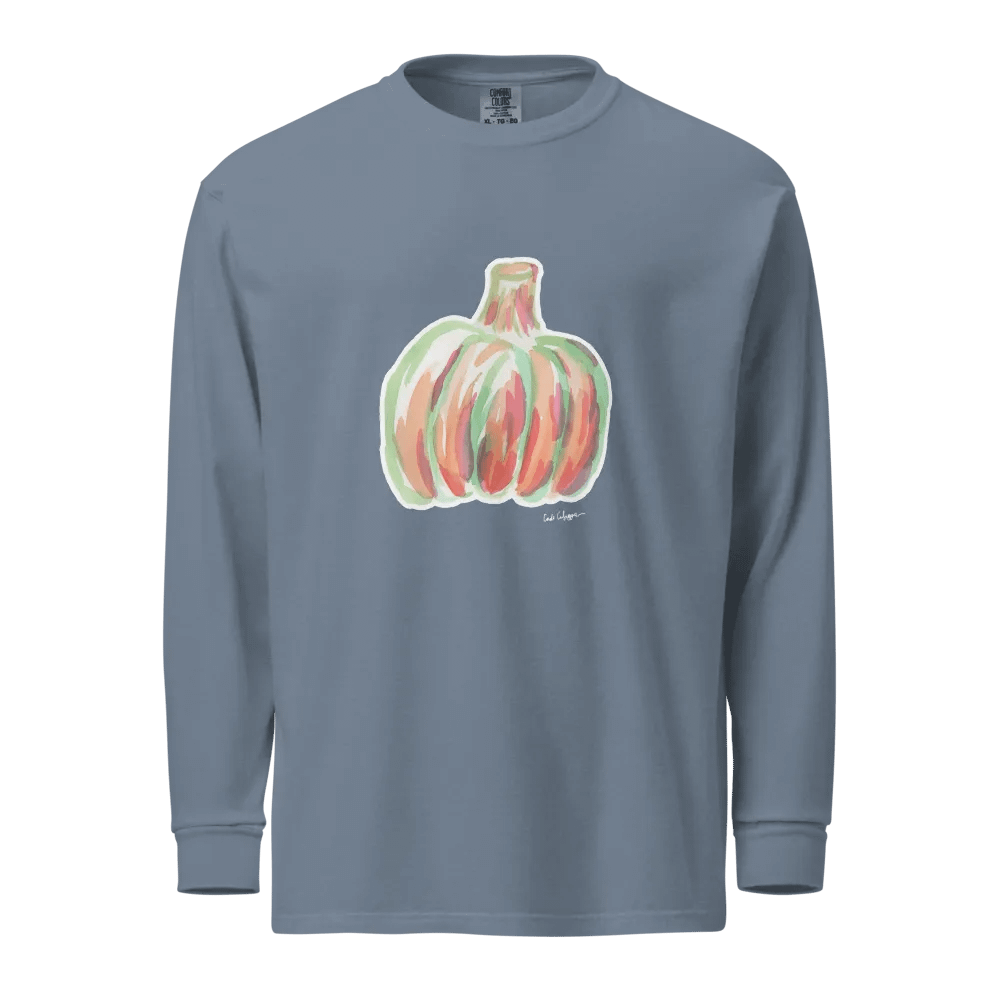 Watercolor Pumpkin Comfort Colors Long Sleeve T-Shirt product image (5)