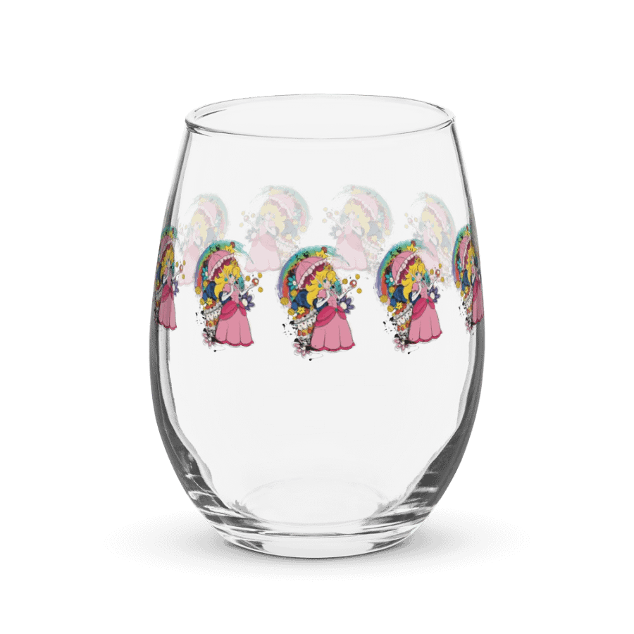 Princess Peach by StephyJ Stemless Wine Glass product image (1)
