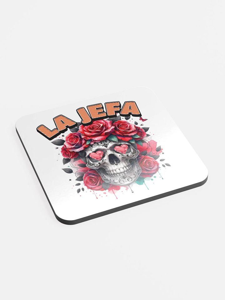 La Jefa Skull The Boss Glossed Cork Coaster product image (2)