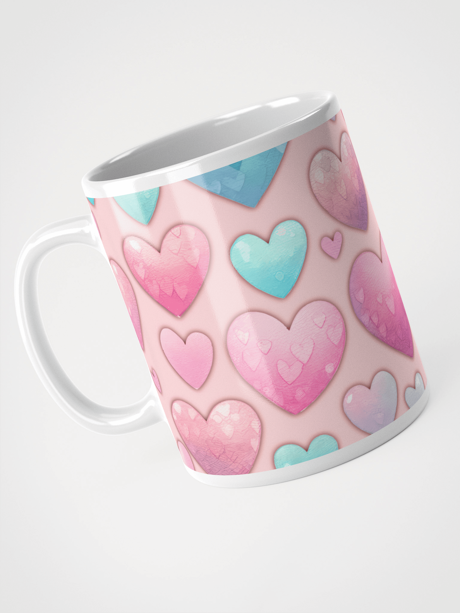 Pastel Hearts Delight Mug product image (10)