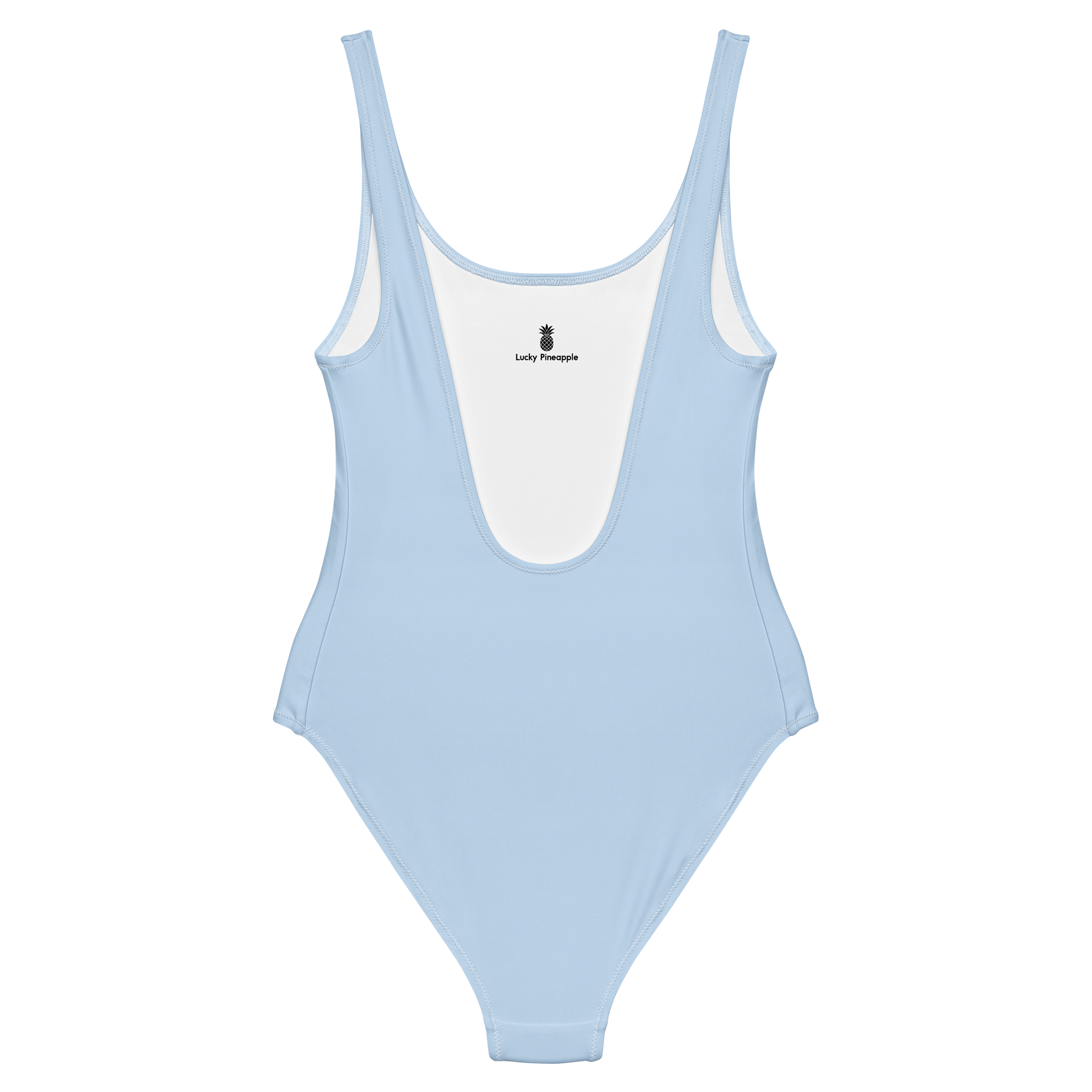 Baby Blue Solid Color Retro Inspired Women's One Piece Swimsuit product image (2)