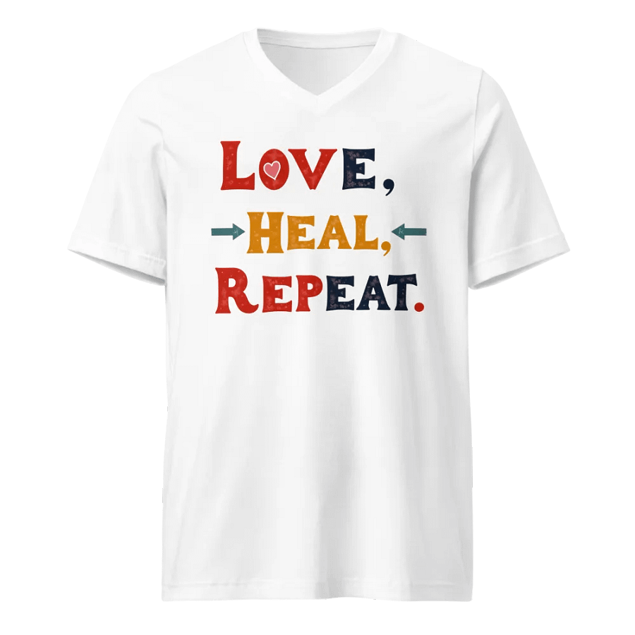 Rustic Love Heal Repeat V-Neck Tee product image (1)