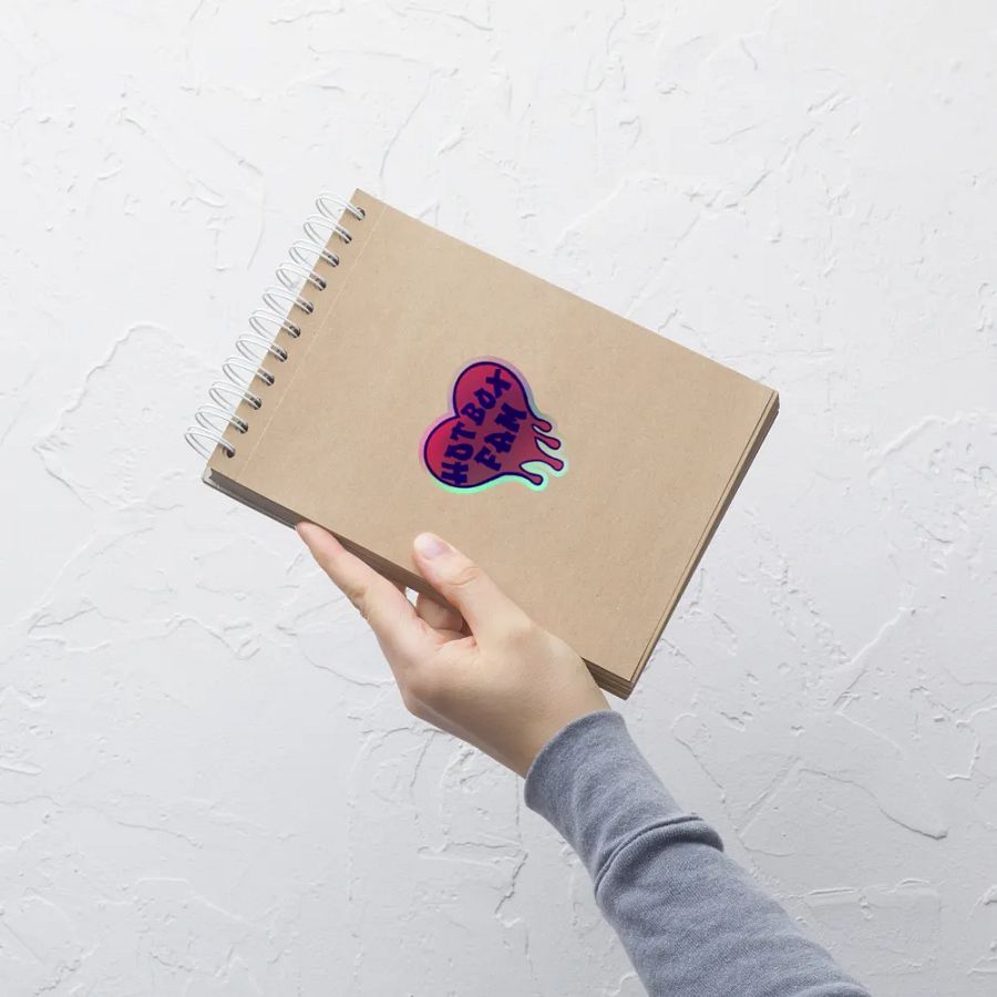 HOT BOX FAM SOLID PINK & BLUE LOGO STICKER product image (9)