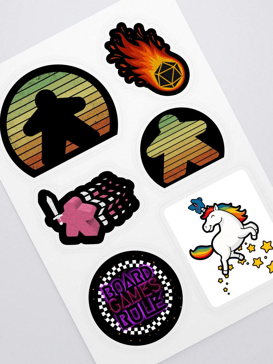 Kiss Cut Sticker Sheet for Board Game Lovers - Collection 2 product image (1)