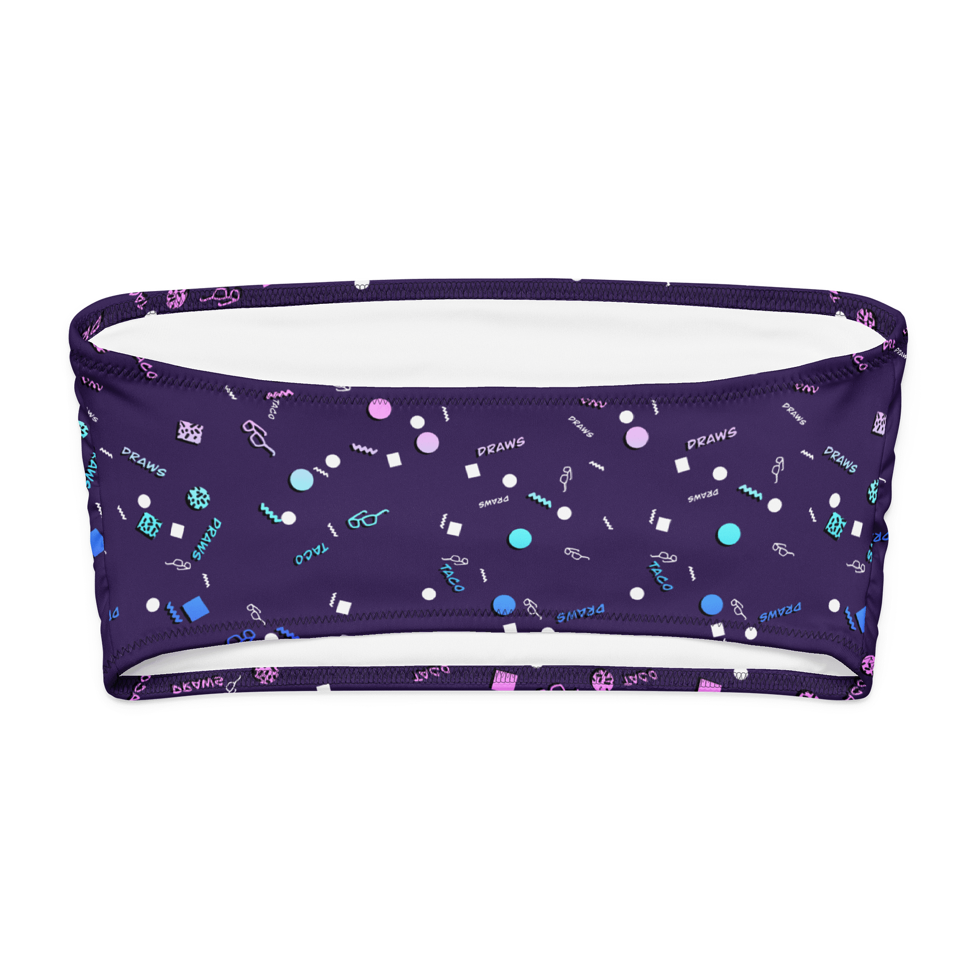 TacoDraws Retro Pattern Bandeau Top product image (7)