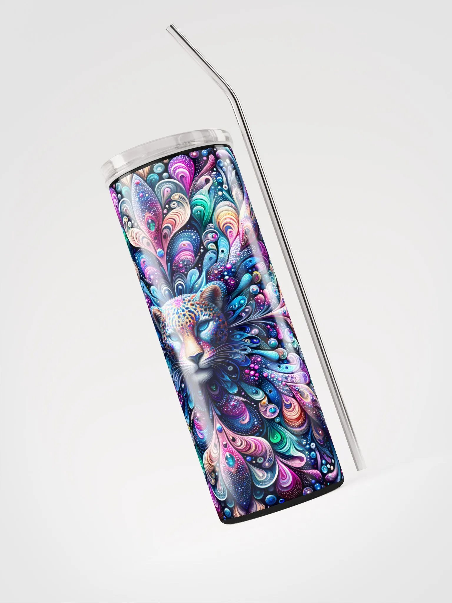 Psychedelic Leopard Print Stainless Steel Tumbler product image (7)