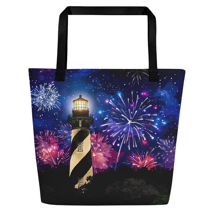 Fireworks Over St. Augustine Lighthouse – Florida Tote Bag product image (1)