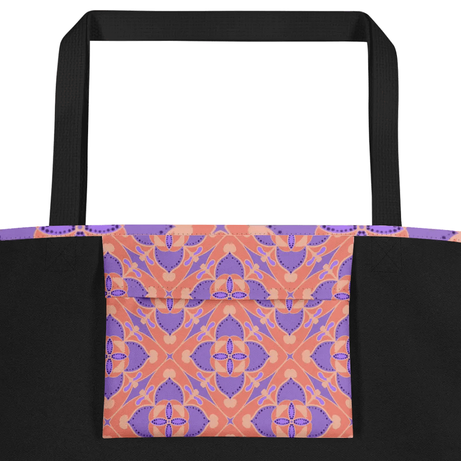 Peach and Lilac Symmetry Pattern All Over Print Tote product image (4)