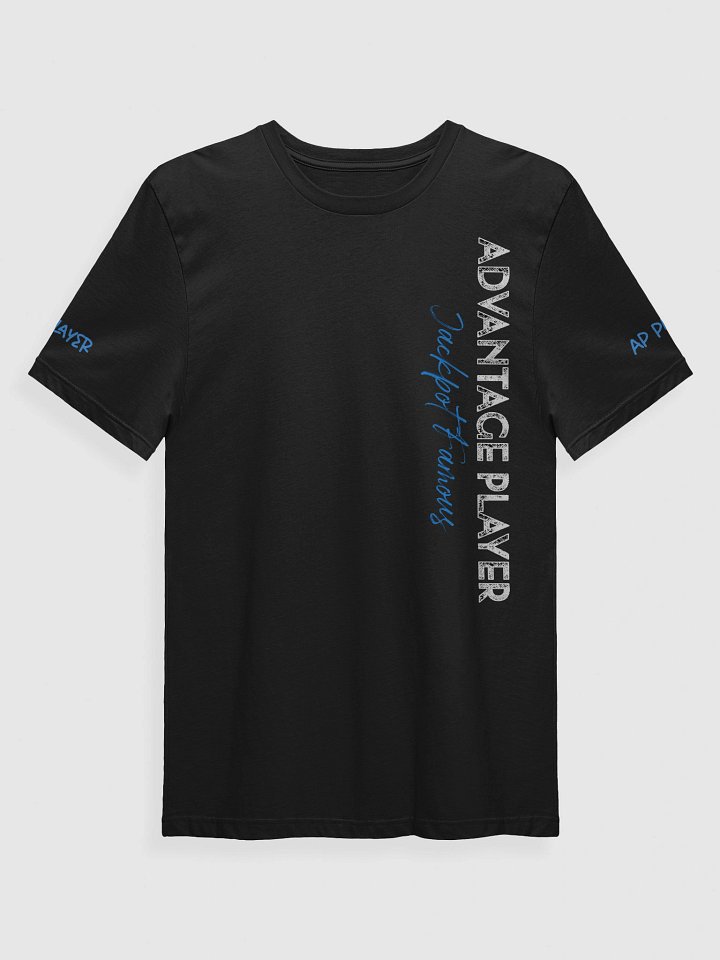 "Advantage Player" Vertical Tee – Jackpot Famous Official Black Edition product image (1)
