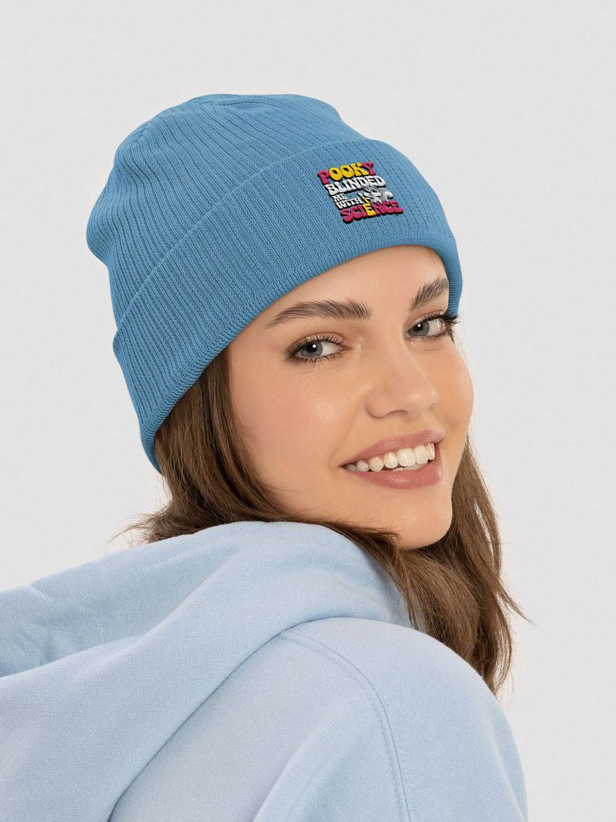 Organic Cotton Embroidered Beanie: Pooky blinded me with science product image (7)