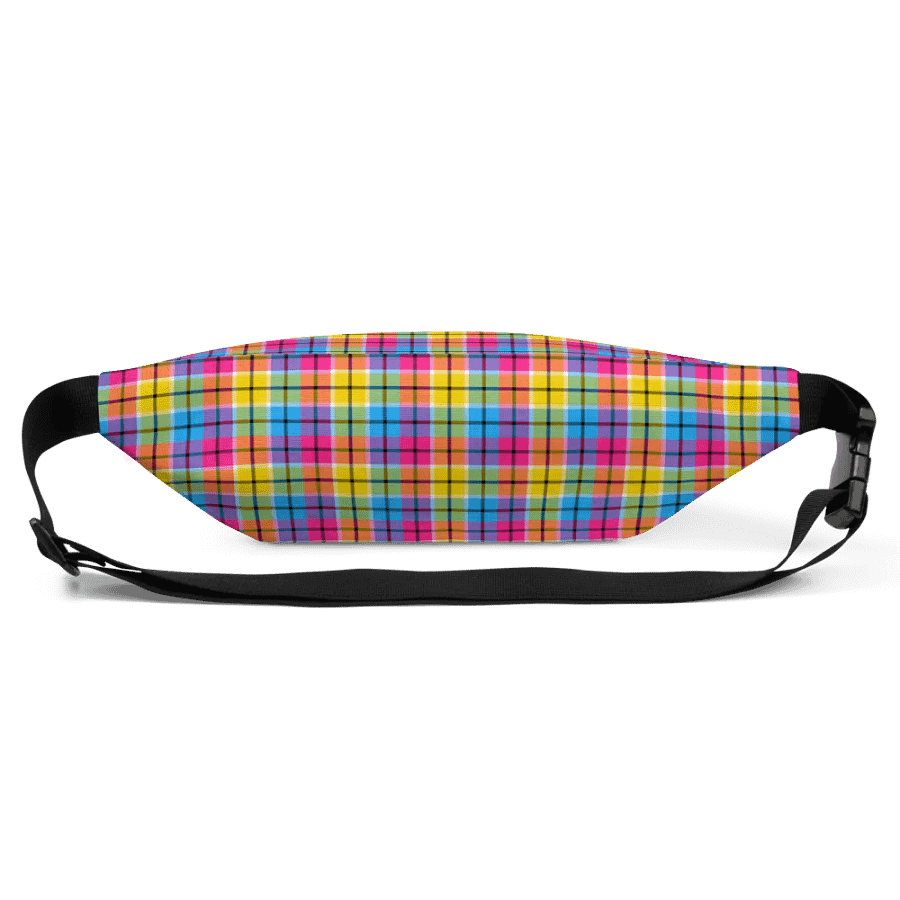 Hot Pink, Turquoise, and Yellow Plaid Fanny Pack product image (4)