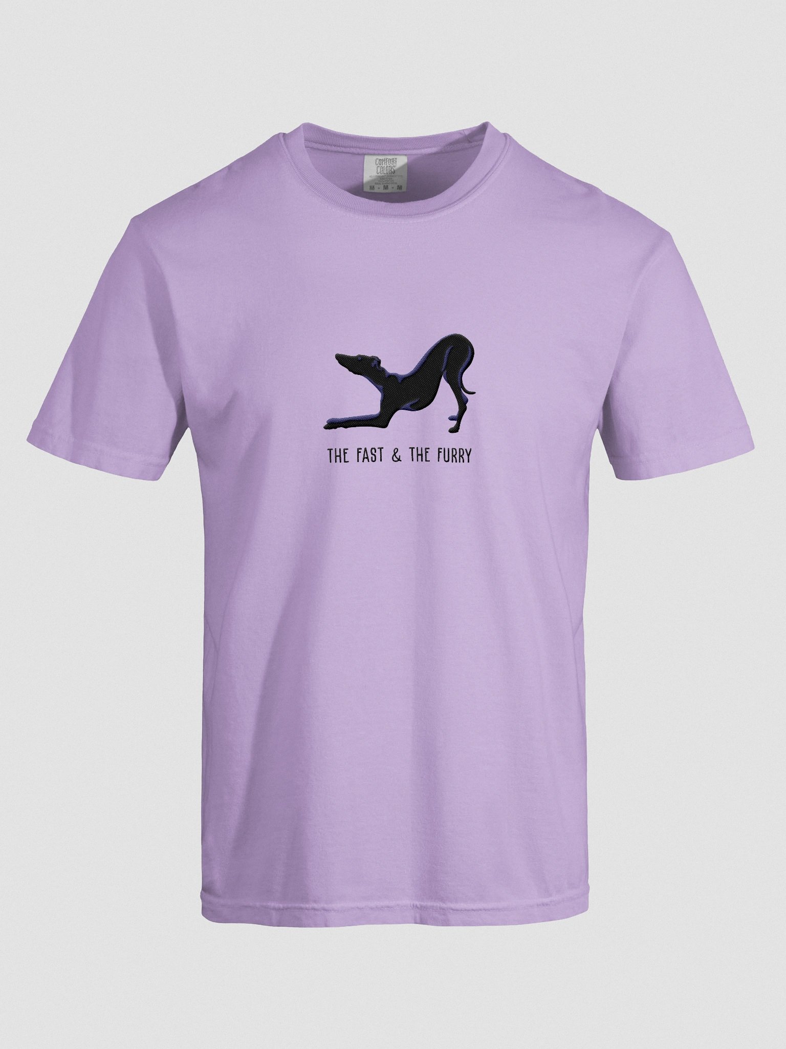 The Fast & The Furry T-Shirt(Embroidered) of an Italian Greyhound(Black) product image (10)