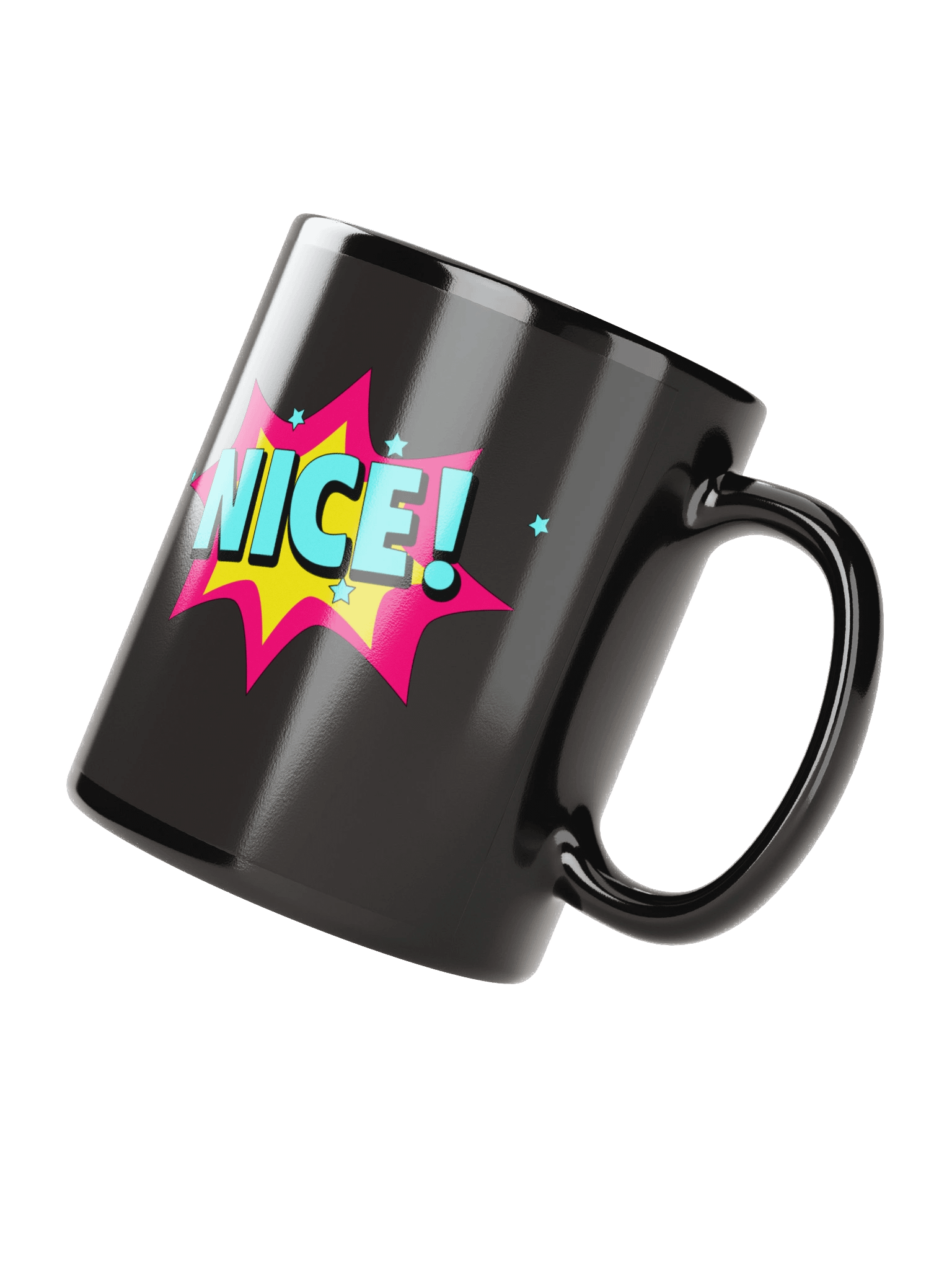 Boom! NICE! Explosion Black Coffee Mug product image (3)