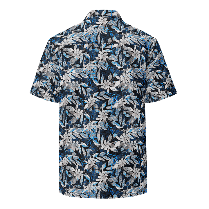 Blue White Garden Hawaiian Shirt product image (2)