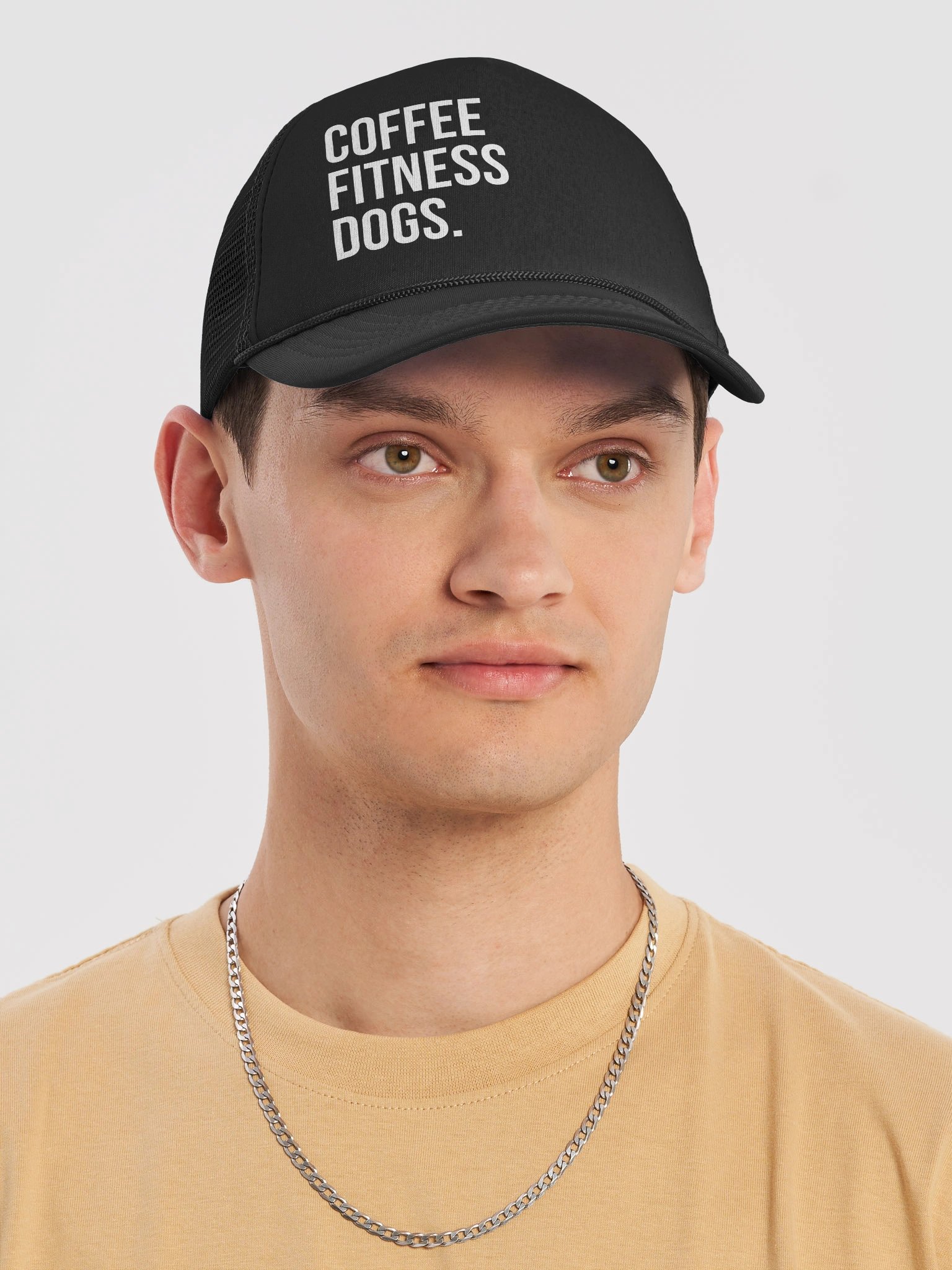 Coffee Fitness Dogs Foam Trucker Hat product image (1)