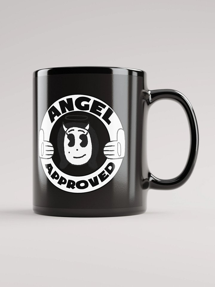 Angel Approved Black Glossy Mug product image (1)