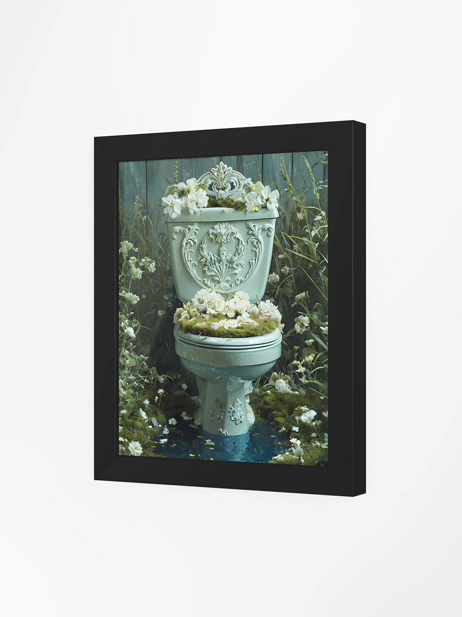 Mossy Garden Toilet Framed Matte Poster product image (4)
