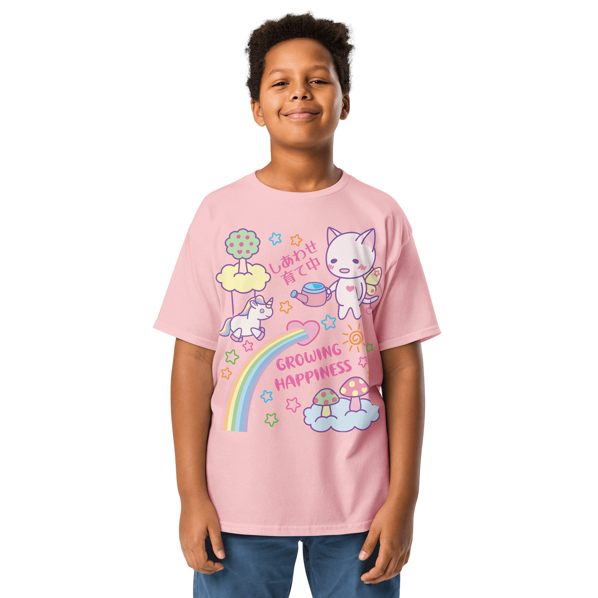 Happy Butterfly Kitty - Youth Heavyweight T-shirt product image (1)