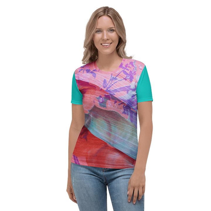 Paradise Breeze Iris Blue Women's Print T-Shirt product image (2)