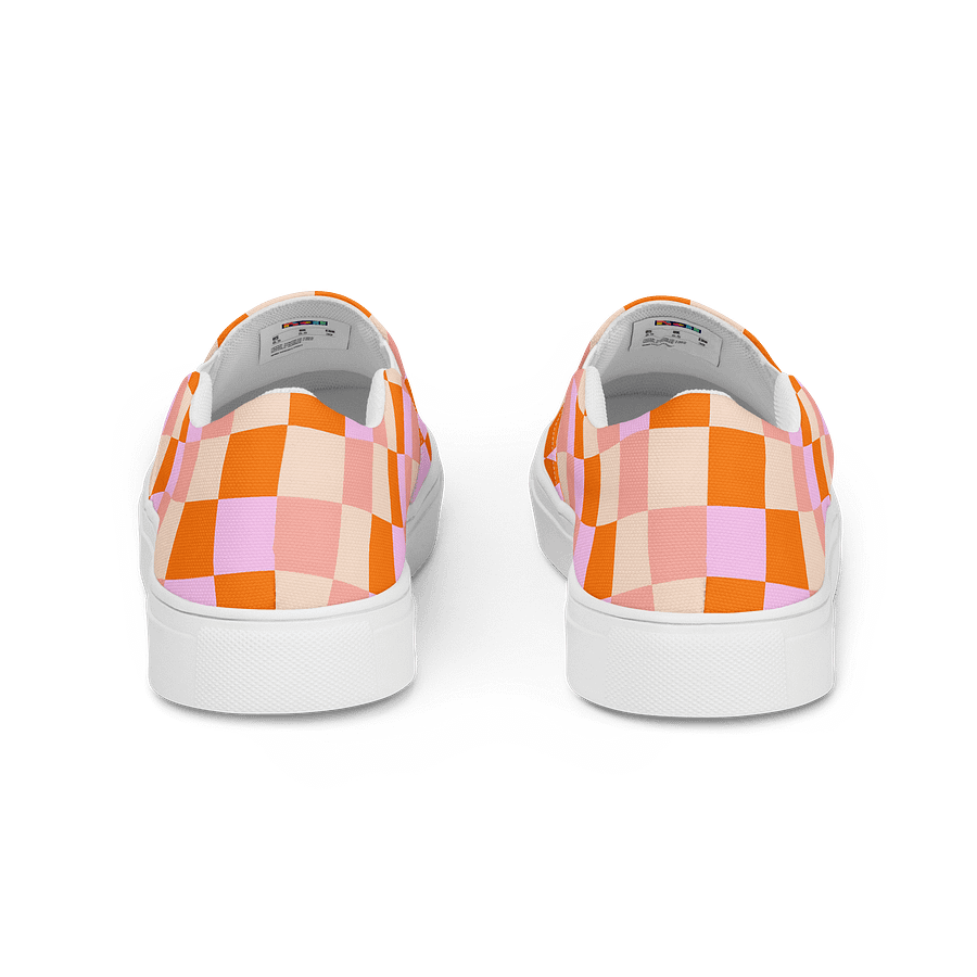 Chic Checkered Women's Slip-Ons Canvas product image (4)