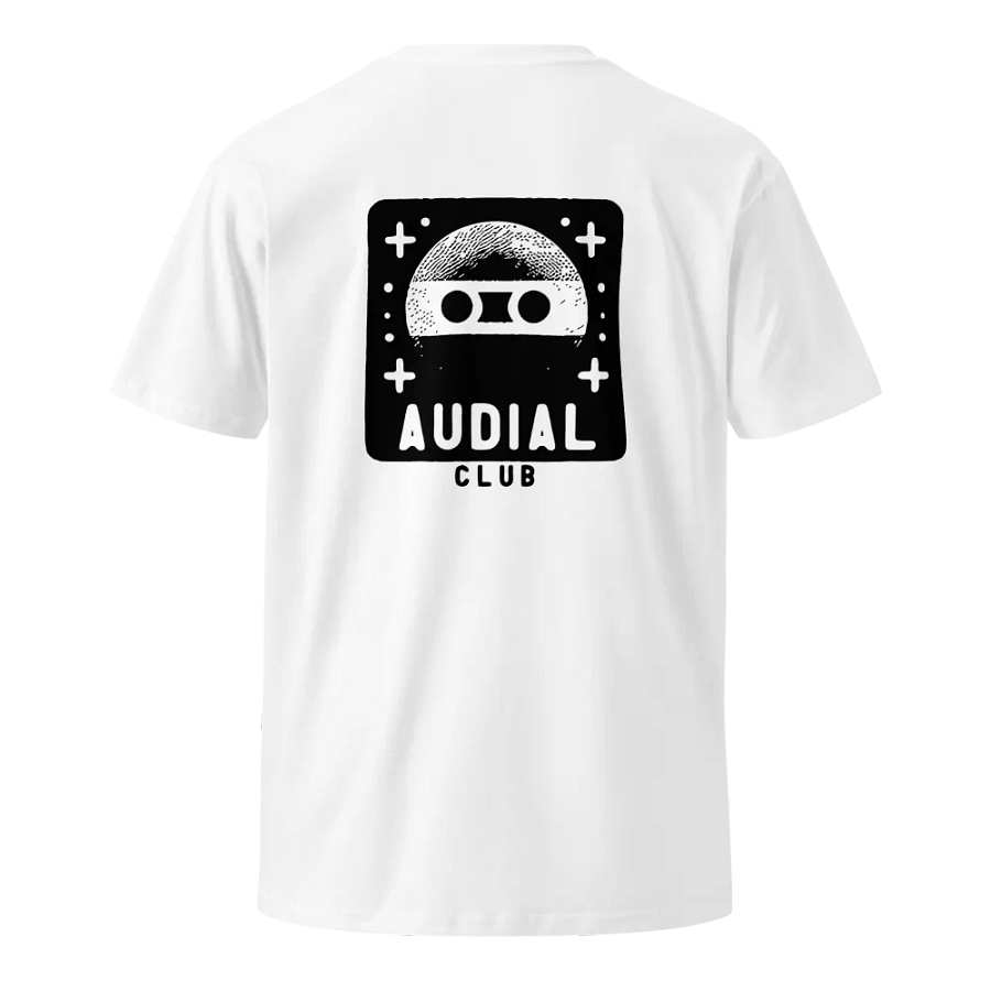 Audial Club White T-Shirt back Logo product image (1)