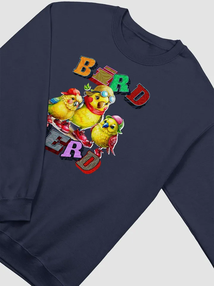 Bird Nerd Yellow Budgie Air-Spun Classic Crewneck product image (14)