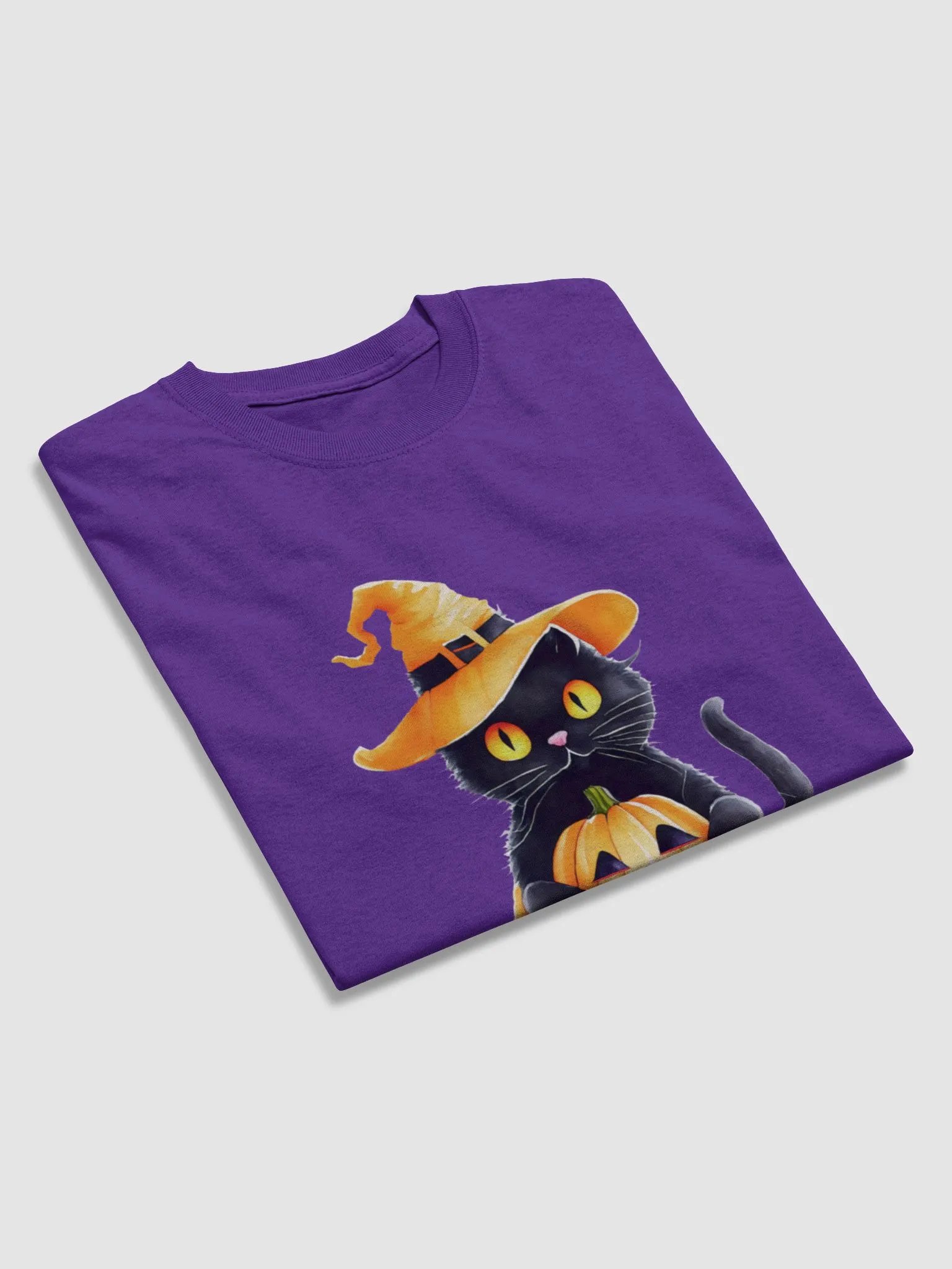 Black Cat in Pumpkin Costume for Halloween Decoration product image (3)