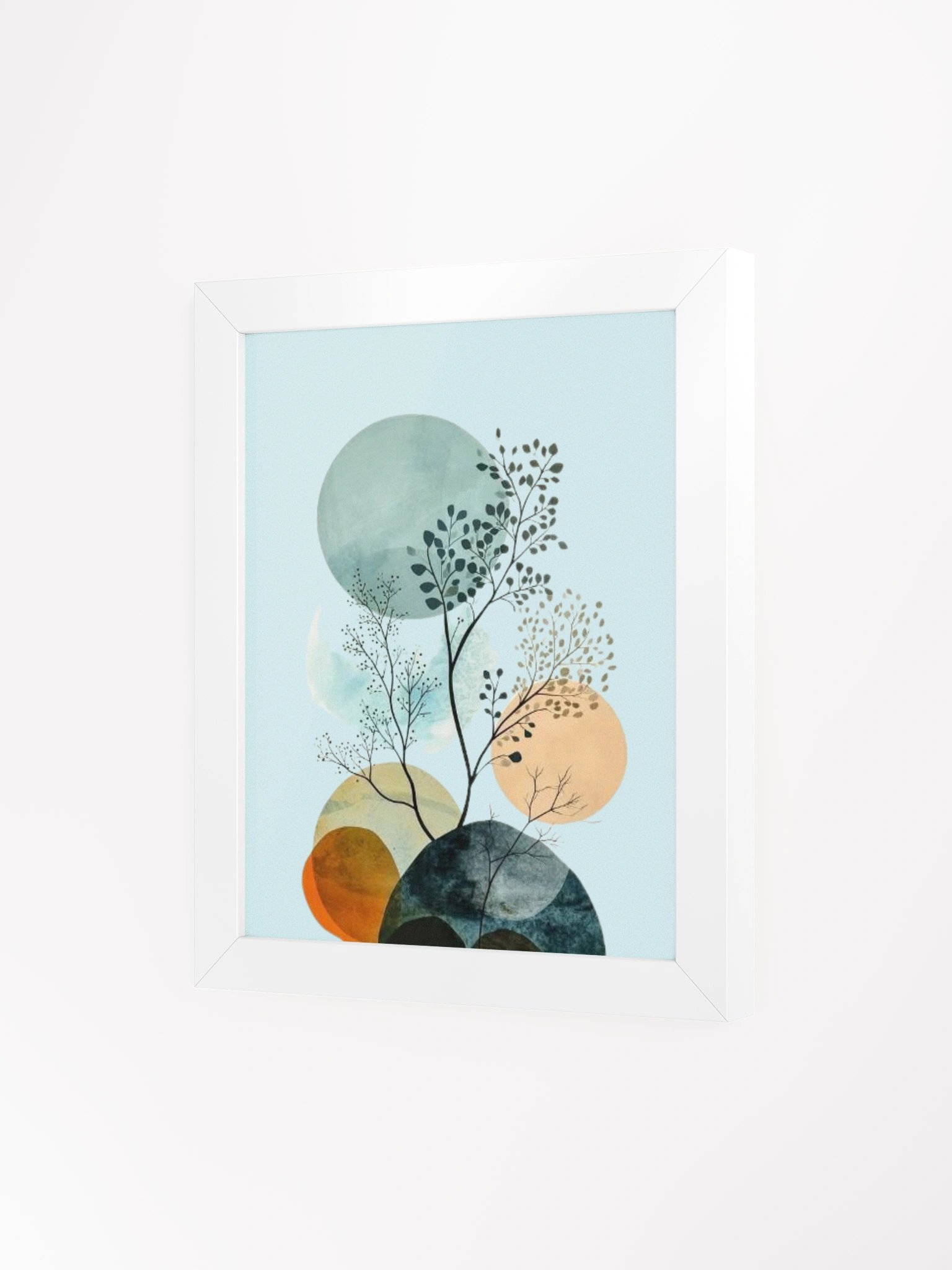 Nature Inspired Geometric Circles Framed Poster product image (3)