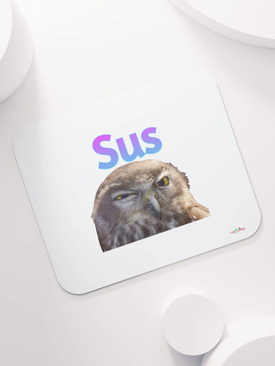 Sus Owl Classic Mouse Pad (White) product image (7)