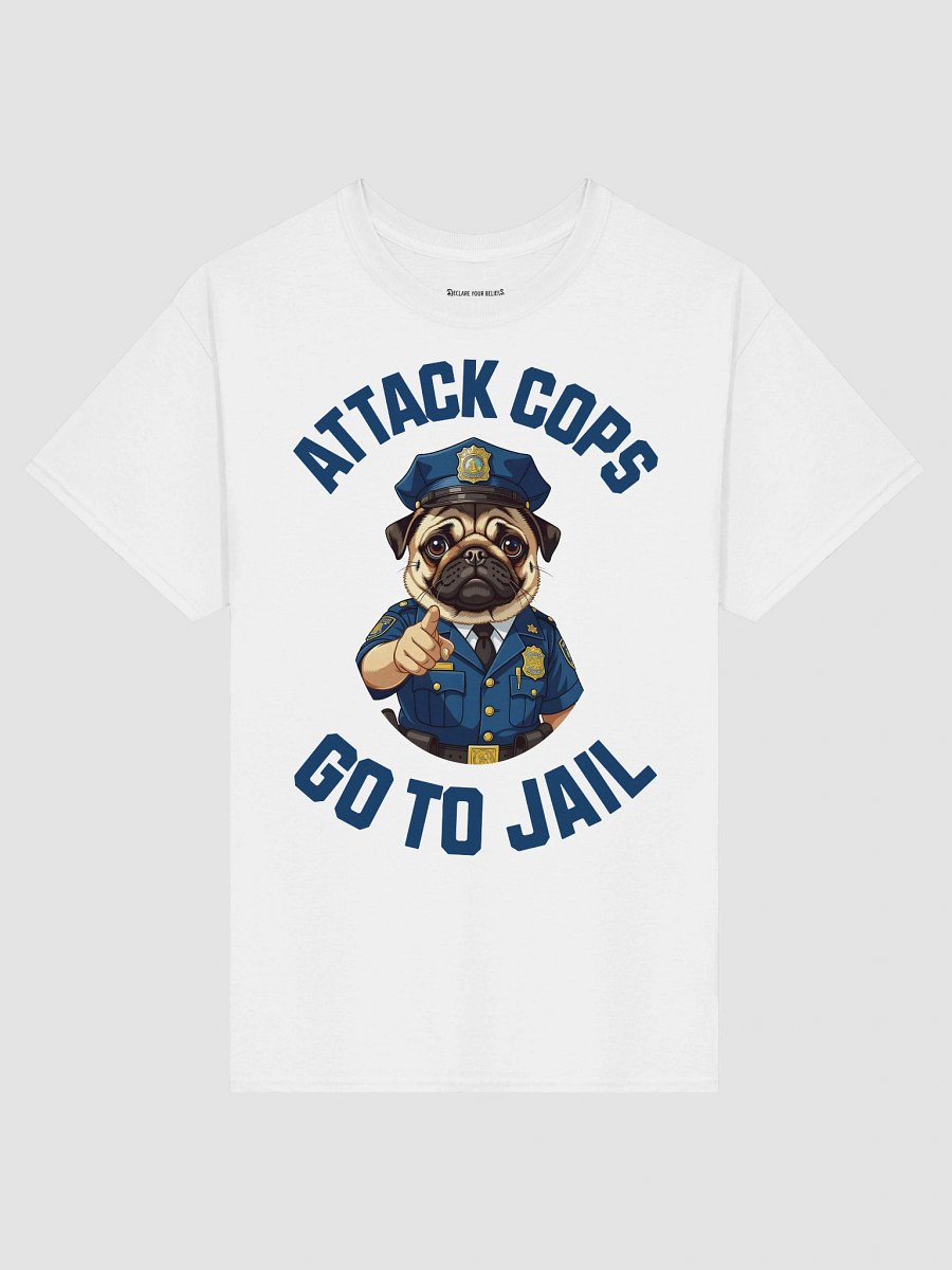 Unapologetic Truth: "Attack Cops Go to Jail" Tee - Blue Ink product image (2)
