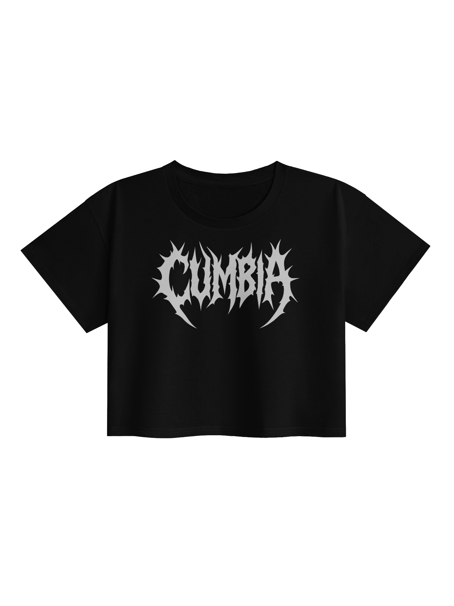 CUMBIA METAL | CROP TEE | BLK product image (1)