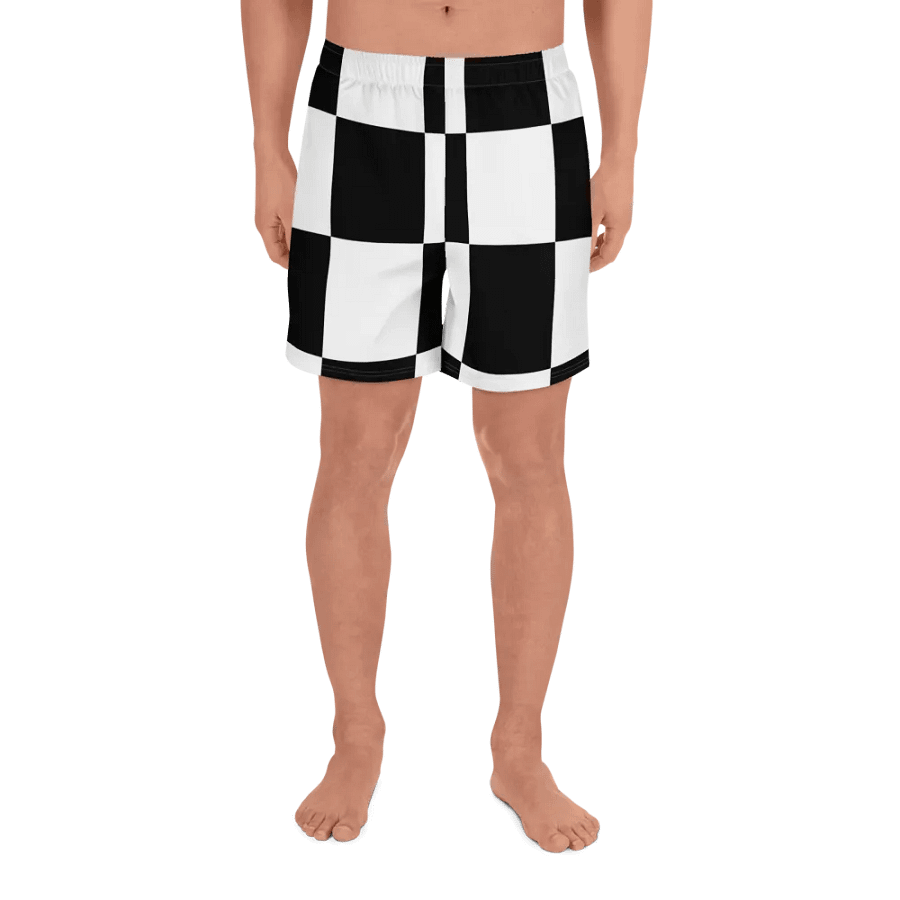 Wide Leg Elastic Checkered XXX Shorts product image (5)