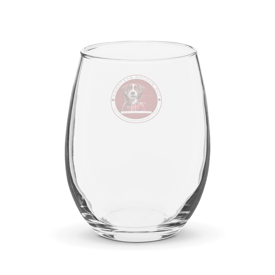 Raging Bastards Illustrated Dog Hoodie Stemless Wine Glass product image (2)