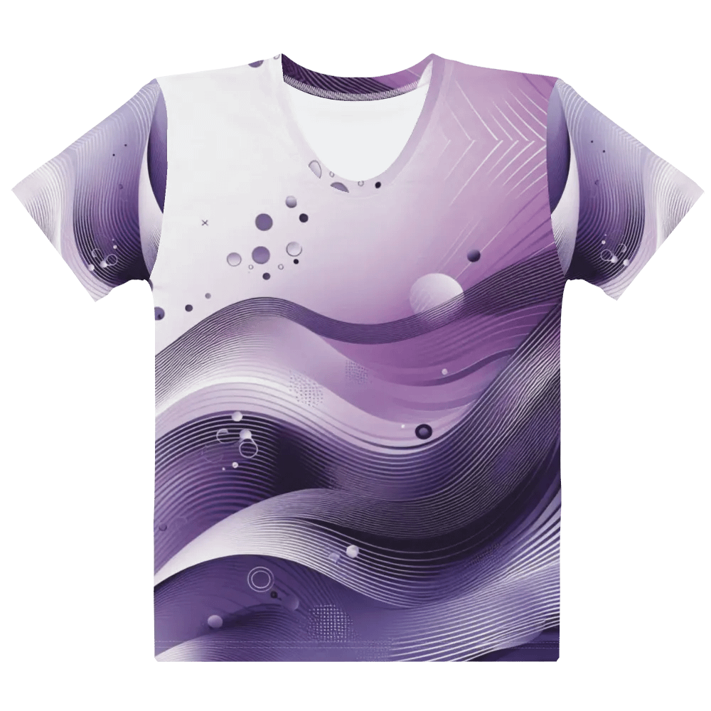 Women's Full-Print-3 Violet Glitch Tee product image (1)