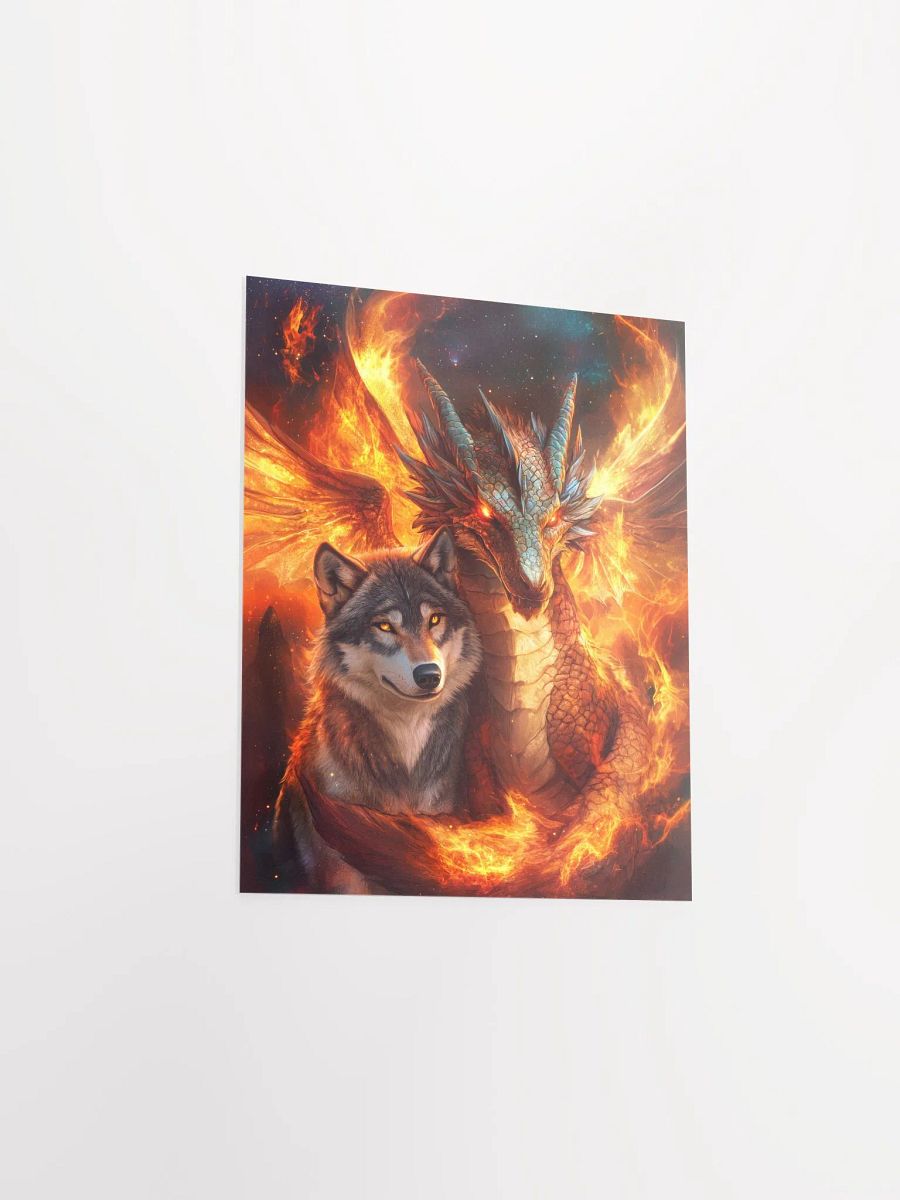 Fire dragon & wolf 01 - Poster product image (14)