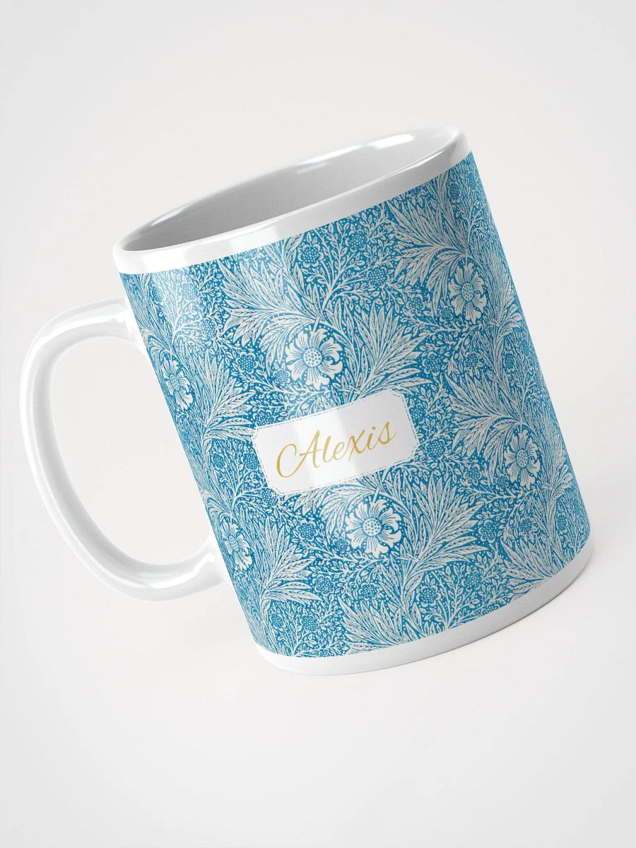 Personalized Marigold Pattern White Glossy Mug product image (3)