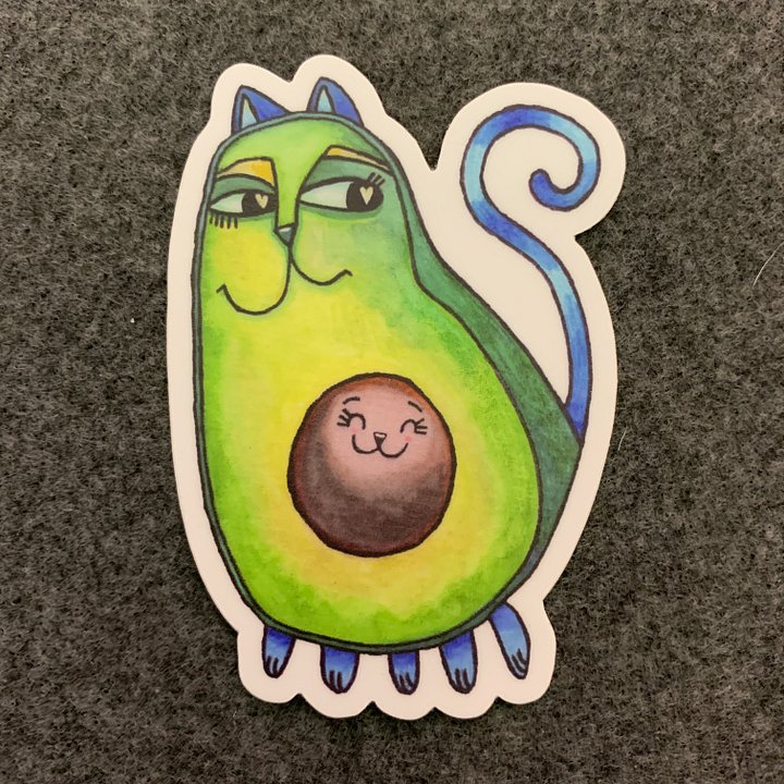 Avo-cat-o Sticker product image (1)