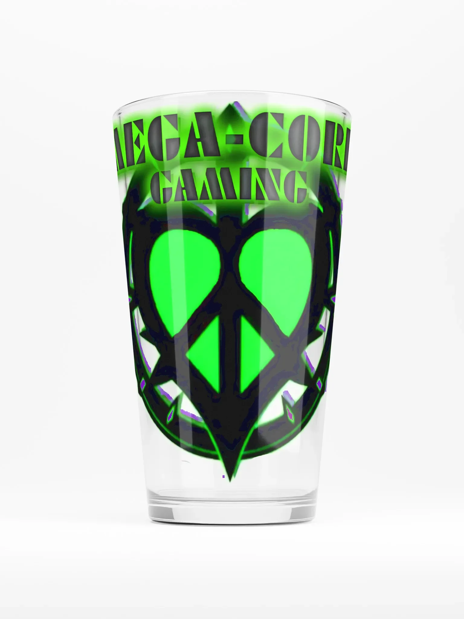 Neon Heart Gaming Shaker Pint Glass product image (1)