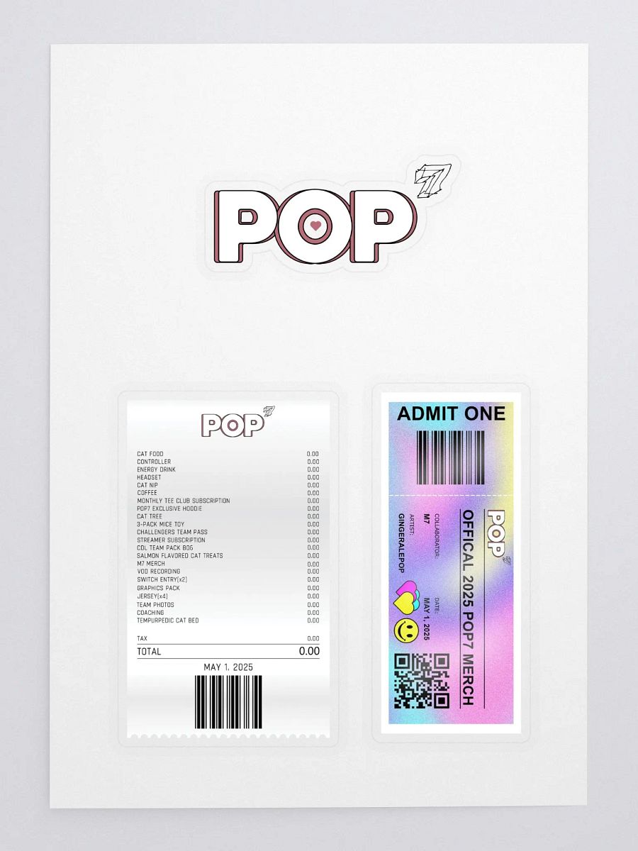 POP7 STICKER SHEET product image (3)