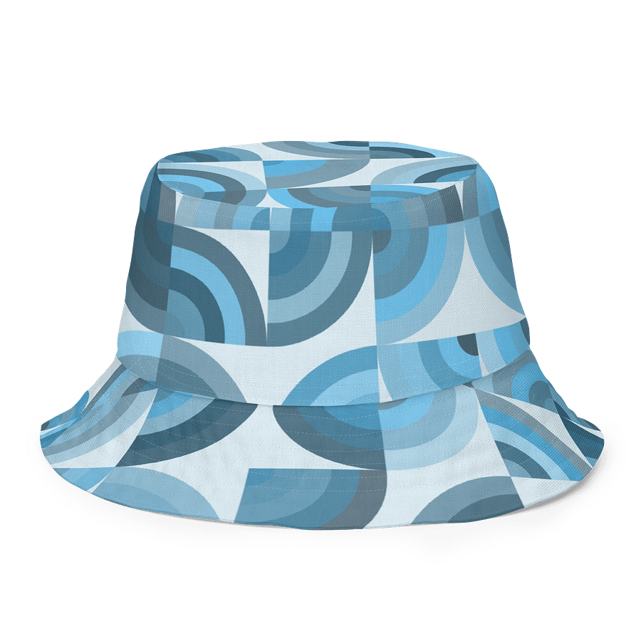 Dynamic Blue Geometric Reversible Bucket Hat product image (8)