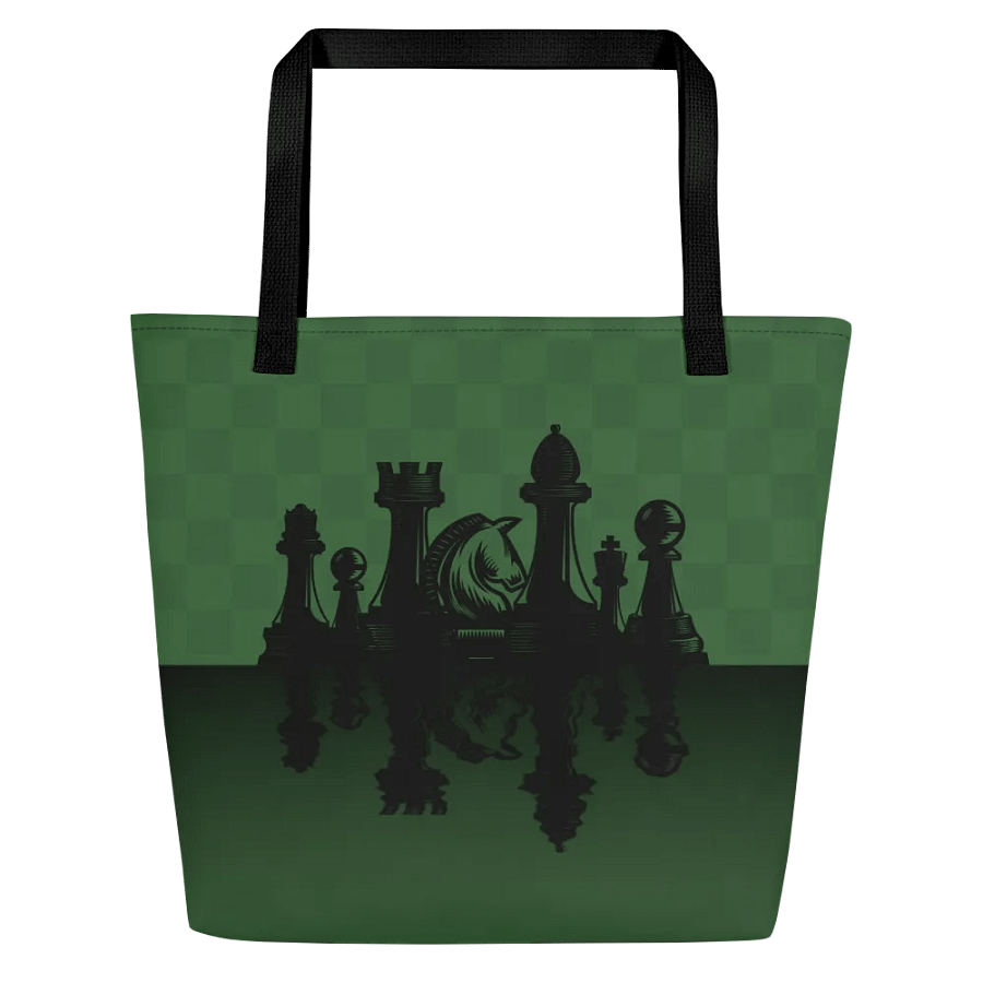 Chess Forest Shoulder Tote Bag for Board Gamers - Chess Piece Water Reflection product image (2)
