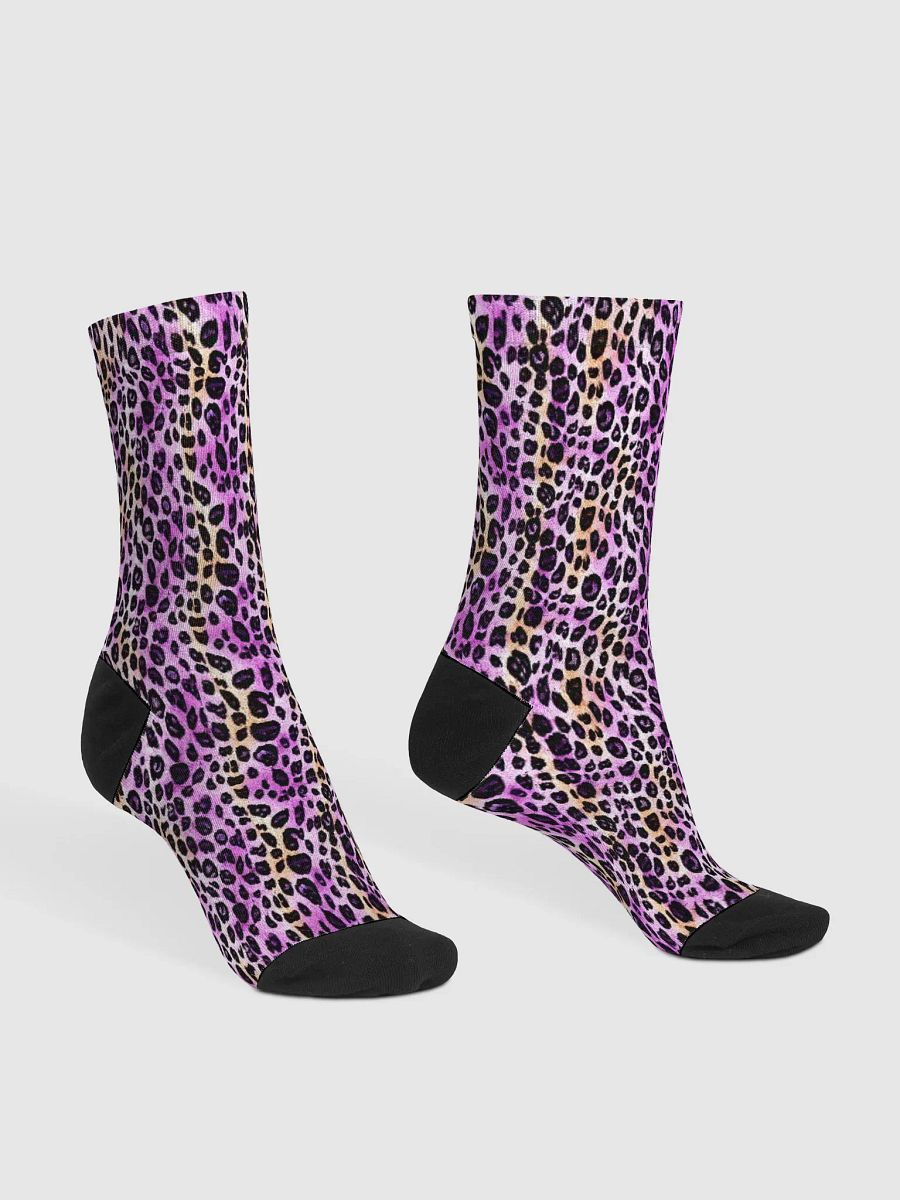 Purple Beige Leopard Socks product image (3)
