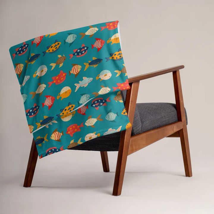 Fishes Being Fishes - Throw Blanket product image (2)